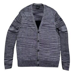 ARMANI EXCHANGE Luxury Designer Stretch Casual Cardigan Sweater Mens Medium